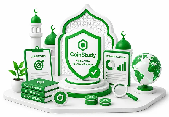 CoinStudy halal crypto research illustration
